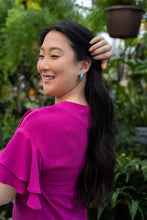 Load image into Gallery viewer, Chloe Hoops - Turquoise