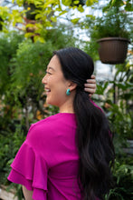 Load image into Gallery viewer, Chloe Hoops - Turquoise