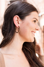 Load image into Gallery viewer, Camy Hoops - Brown Dot