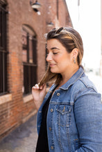 Load image into Gallery viewer, Camy Hoops - Black Dot