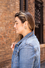 Load image into Gallery viewer, Camy Hoops - Black Dot