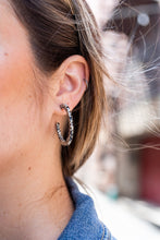 Load image into Gallery viewer, Camy Hoops - Black Dot