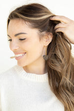 Load image into Gallery viewer, Mina Heart Earrings - Black