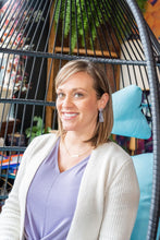 Load image into Gallery viewer, Mia Earrings - Pearl Black Stripe