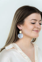 Load image into Gallery viewer, Zoey Earrings - Pearl Black Stripe