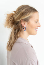 Load image into Gallery viewer, Star Hoops - Red, White & Blue