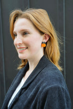 Load image into Gallery viewer, Bow Pumpkin Patch Earrings - Orange
