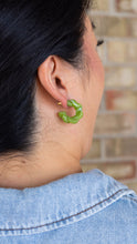 Load image into Gallery viewer, Ramona Hoops - Olive Green