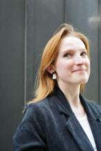 Load image into Gallery viewer, Mini Bow Ghost Earrings - Light Pink Shimmer
