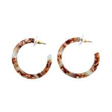 Load image into Gallery viewer, Camy Hoops - Seafoam &amp; Rust
