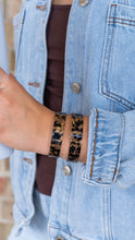 Load image into Gallery viewer, Brynn Bracelet - Black &amp; Bronze - Standard