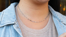 Load image into Gallery viewer, Luxe Silver Delicate Paper Clip Chain - 18&quot;
