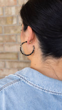 Load image into Gallery viewer, Cameron Hoops - Black &amp; Bronze