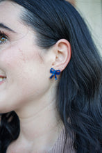 Load image into Gallery viewer, Bow Studs - Navy
