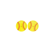 Load image into Gallery viewer, Glitter Softball Studs
