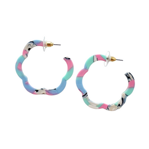 Posey Hoops - 80's Pastels