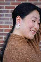 Load image into Gallery viewer, Bow Baseball Earrings
