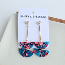 Load image into Gallery viewer, Everly Earrings - Magenta Teal