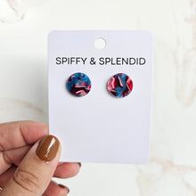 Load image into Gallery viewer, Sophie Studs - Magenta Teal
