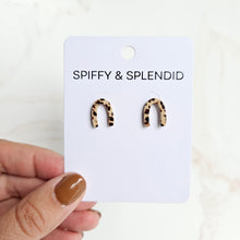 Load image into Gallery viewer, Archie Mini Studs - Brown Dot