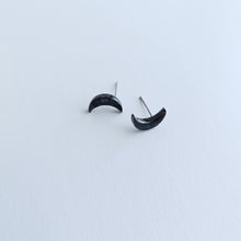Load image into Gallery viewer, Moon Studs - Black
