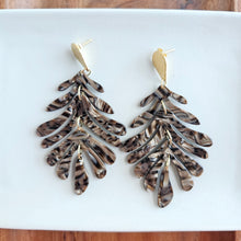 Load image into Gallery viewer, Palm Earrings - Brown Shimmer
