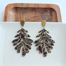 Load image into Gallery viewer, Palm Earrings - Brown Shimmer
