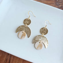 Load image into Gallery viewer, Eclipse Earrings - Golden Ivory
