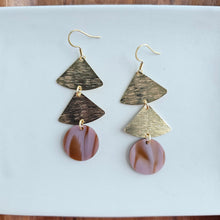 Load image into Gallery viewer, Anya Earrings - Mauve &amp; Copper
