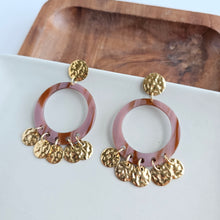 Load image into Gallery viewer, Francesca Earrings - Mauve &amp; Copper
