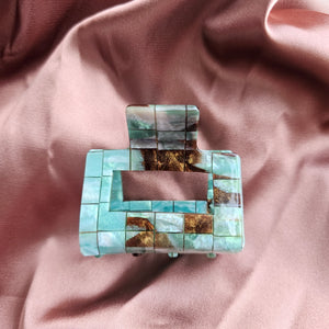 Carly Hair Claw - Patina Green