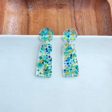 Load image into Gallery viewer, Mia Earrings - Aqua Confetti
