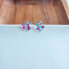 Load image into Gallery viewer, Sophie Studs - Blue Violet Confetti