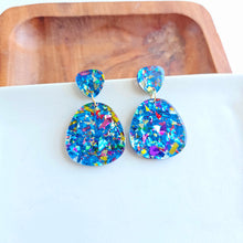 Load image into Gallery viewer, Penelope Earrings - Blue Sparkle