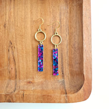 Load image into Gallery viewer, Isabella Earrings - Purple Sparkle
