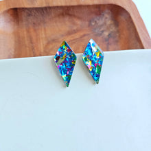 Load image into Gallery viewer, Crystal Studs - Blue Sparkle