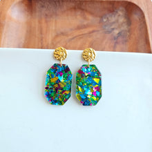 Load image into Gallery viewer, Lexi Earrings - Green Sparkle
