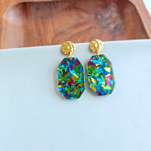 Load image into Gallery viewer, Lexi Earrings - Green Sparkle