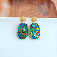 Load image into Gallery viewer, Lexi Earrings - Green Sparkle