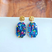 Load image into Gallery viewer, Lexi Earrings - Blue Sparkle