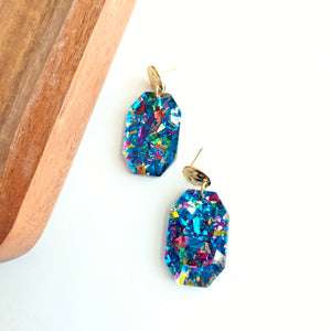 Lexi Earrings - Blue Sparkle