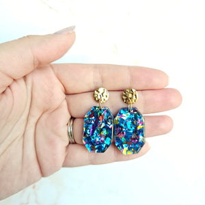 Lexi Earrings - Blue Sparkle