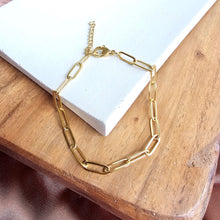Load image into Gallery viewer, Luxe Gold Paper Clip Bracelet
