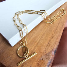 Load image into Gallery viewer, Luxe Gold Paper Clip Chain - 20&quot;
