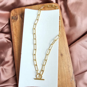 Luxe Gold Chunky Paper Clip Chain - 18"