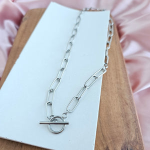 Luxe Silver Chunky Paper Clip Chain - 18"