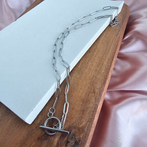Luxe Silver Paper Clip Chain - 18"