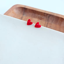 Load image into Gallery viewer, Hand Drawn Heart Studs - Red
