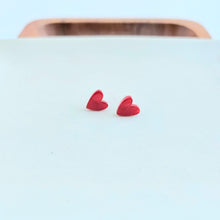 Load image into Gallery viewer, Hand Drawn Heart Studs - Red