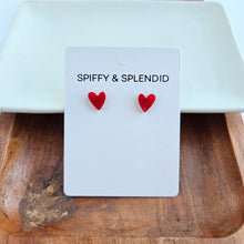 Load image into Gallery viewer, Hand Drawn Heart Studs - Red